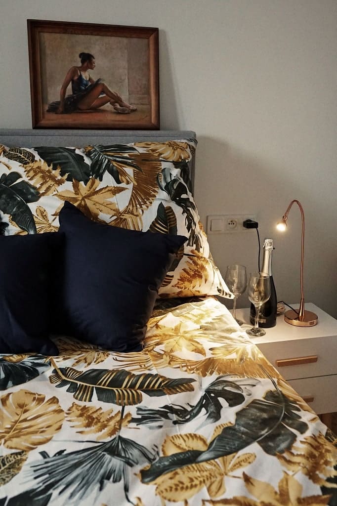 Poszewki na poduszki “Złoty liść” – 2 sztuki